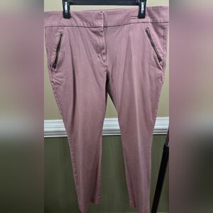 LOFT- Dusty Rose/Mauve with Zippered Pockets